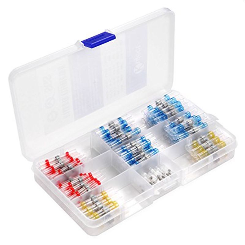 Conectori termocontractibili etansare si lipire conductori electrici, 120 piese, carcasa - imagine 12